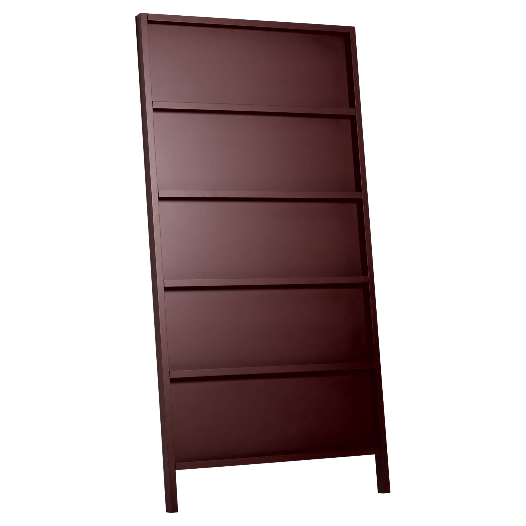 Moooi Oblique Small Cupboard/Wall Shelf in Sepia Brown Lacquered Beech
