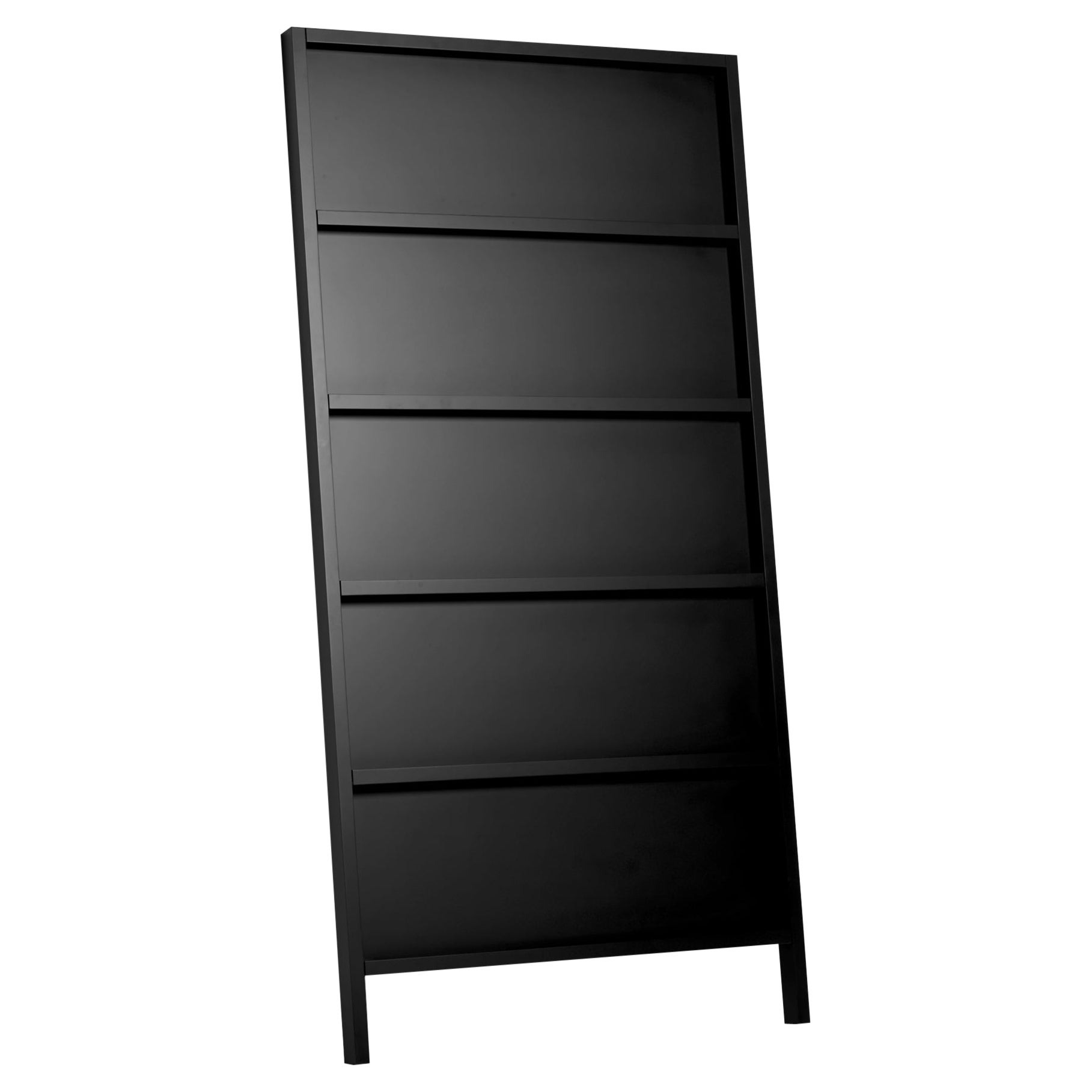 Moooi Oblique Small Cupboard/Wall Shelf in Jet Black Lacquered Beech For Sale