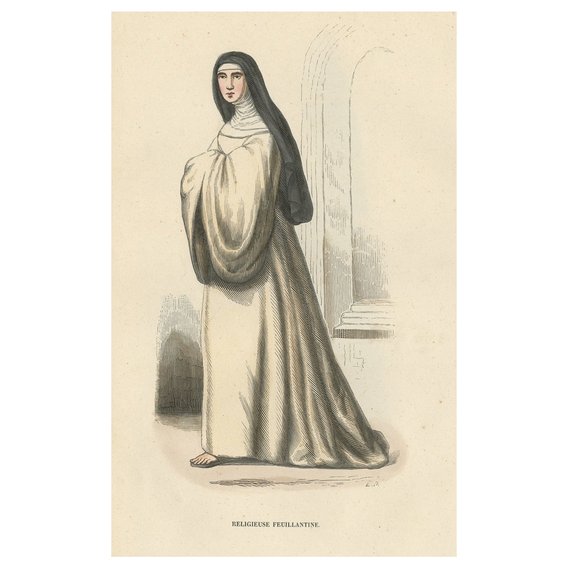  French Nun of the Order of Feuillantines, a Catholic Congregation, 1845 For Sale