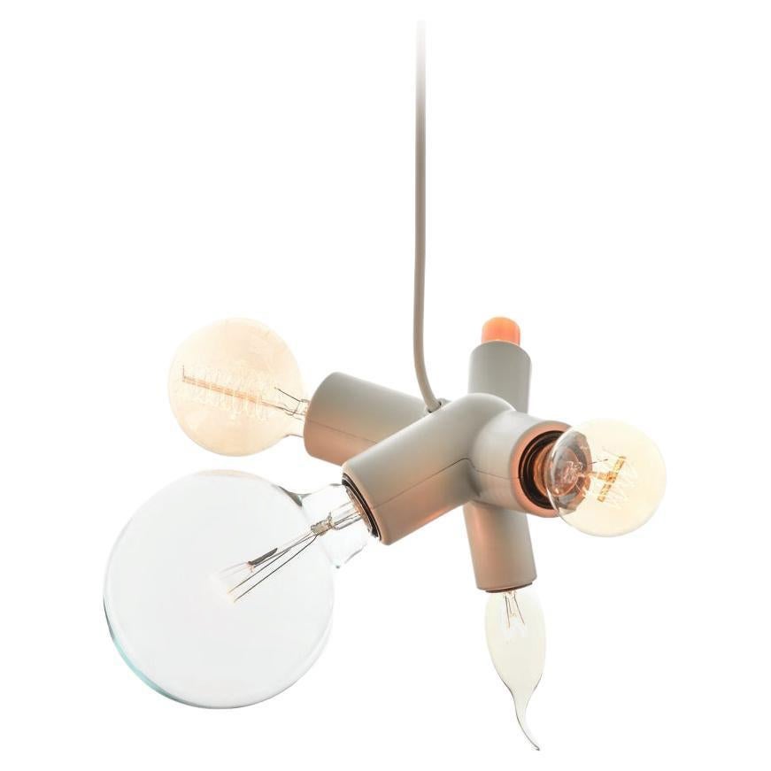 Moooi Cluster Suspension Lamp in White Polyester with Metal Frame, 10m Cable