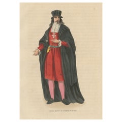 Print of a Grand Master of the Knights Hospitaller, Order of Malta, 1845