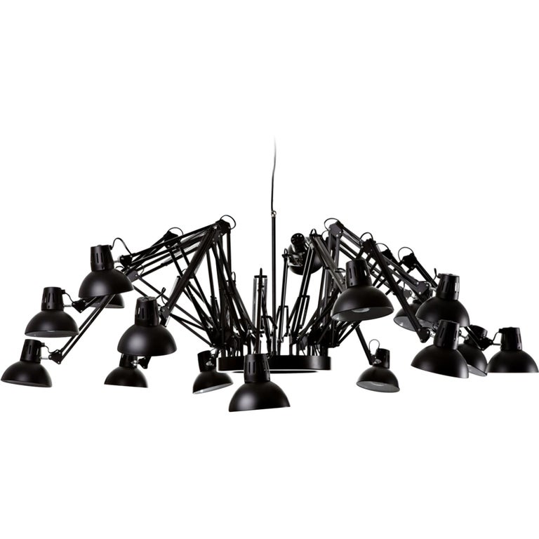 Moooi Dear Ingo Suspension Lamp in Black Powder-Coated Steel by Ron Gilad For Sale