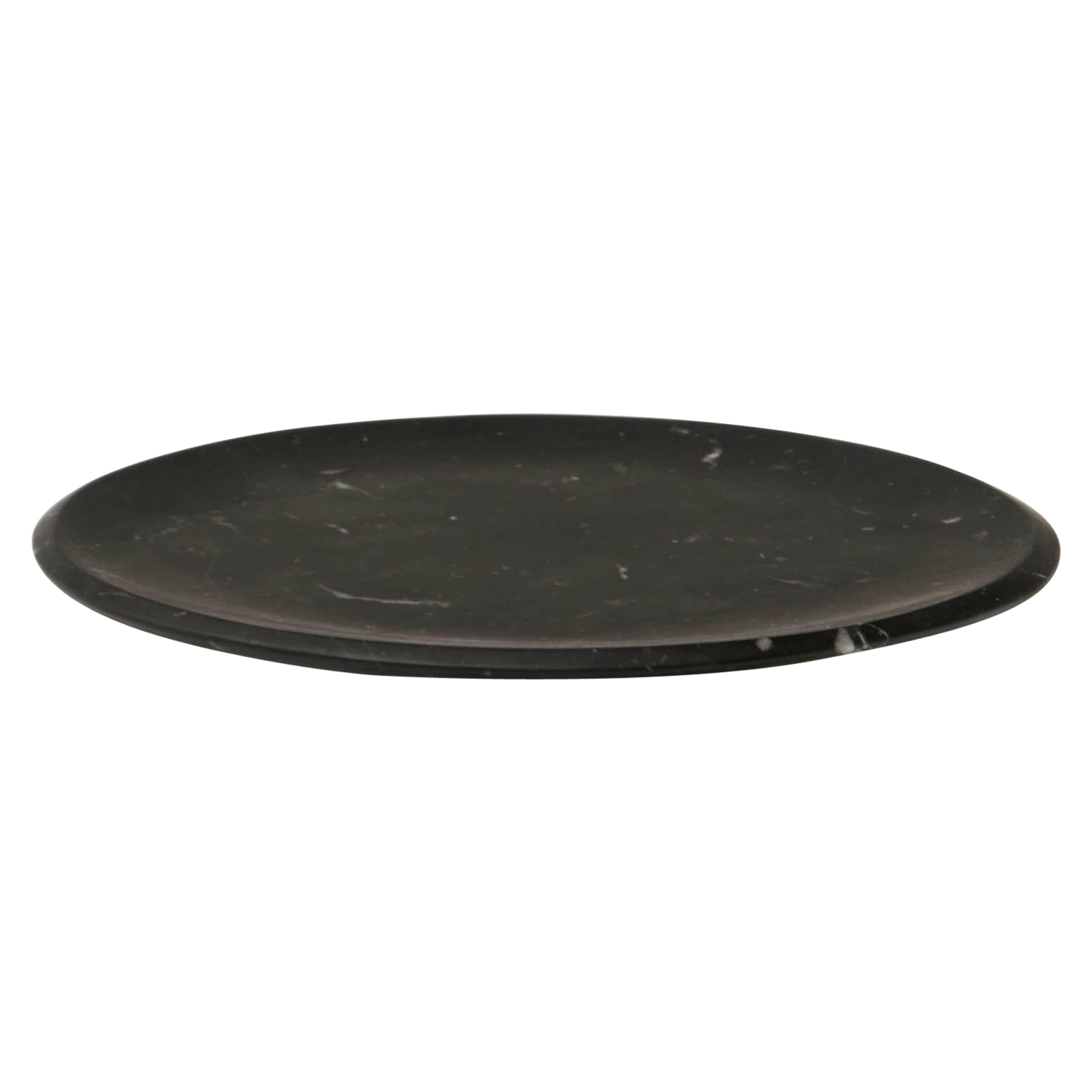 New Modern Dish in Black Marquinia Marble, creator Ivan Colominas, Stock For Sale