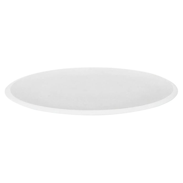 New Modern Dish in White Michelangelo Marble Creator Ivan Colominas Stock For Sale