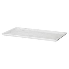 Antique New Modern Tray in White Carrara Marble Creator Studioformart Stock