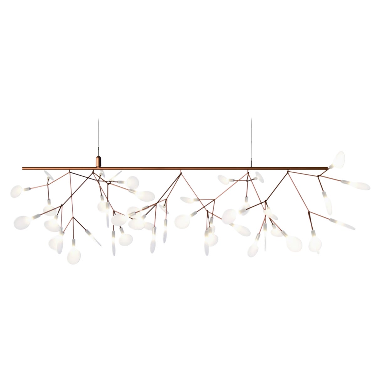 Moooi Heracleum Endless Suspension Lamp in Copper with Polycarbonate Lenses For Sale