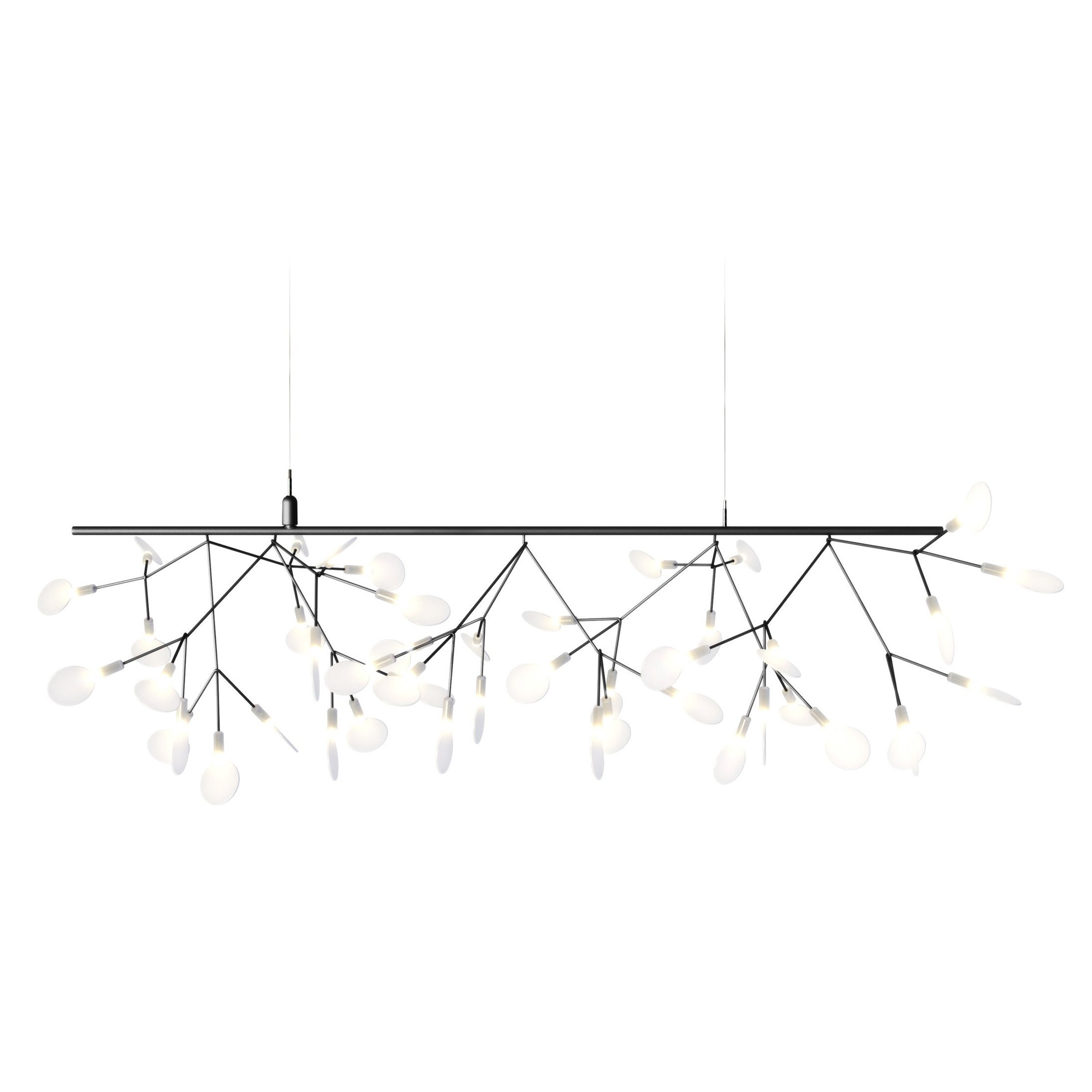 Moooi Heracleum Endless Suspension Lamp in Nickel with Polycarbonate Lenses, 10m