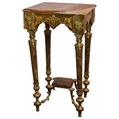 Fine Gilt Bronze, Onyx and Champleve Enamel Side Table