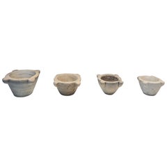 Set of 4 Marble Mortars from 18th Century