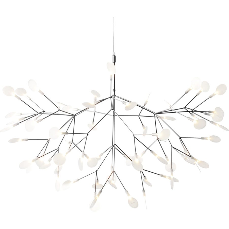 Moooi Heracleum II 98D Hängeleuchte aus Nickel mit Polycarbonat-Lampen im Angebot