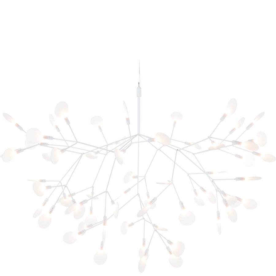 Moooi Heracleum II 98D Suspension Lamp in White with Polycarbonate Lenses