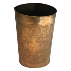 Engraved Brass Umbrella Stand