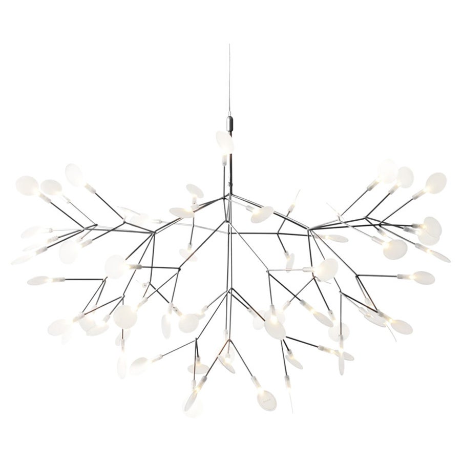 Moooi Heracleum II 98D Lámpara de suspensión de níquel con lentes de policarbonato, 10 m