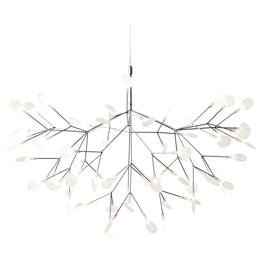 Moooi Heracleum II 98D Hängeleuchte aus Nickel mit Polycarbonat-Lampen, 10m