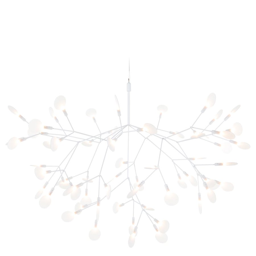 Lampe à suspension Moooi Heracleum ii 98d en blanc avec éclairages en polycarbonate