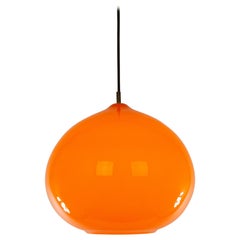 Orange Glass Pendant L 51 by Alessandro Pianon for Vistosi, 1960s