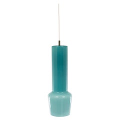 Turquoise Glass Pendant by Massimo Vignelli for Venini, 1950s