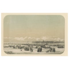 Ice Skating Fun on the River Maas, Rotterdam, The Netherlands, 1855