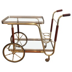 Mahogany and Brass Drinks Trolley, French Work, circa 1940