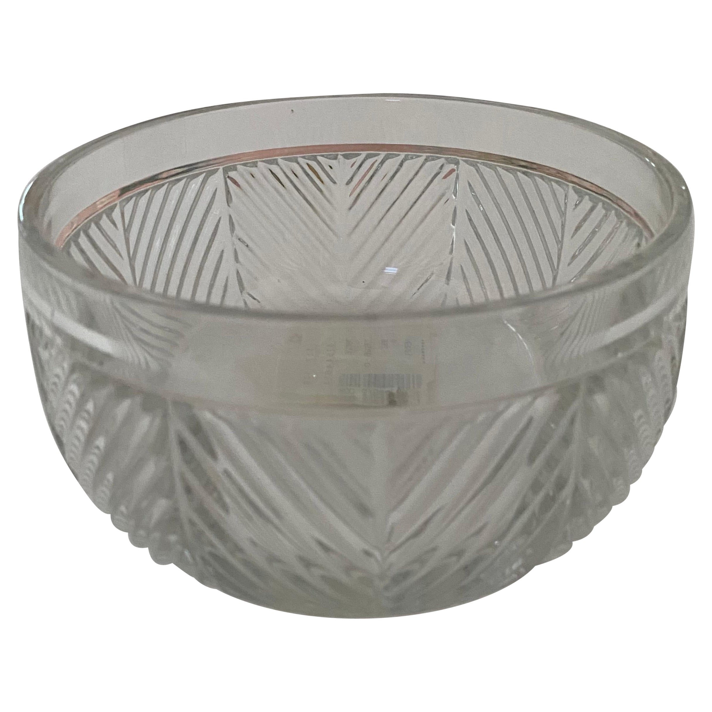 Ralph Lauren Home Crystal Herringbone Bowl For Sale