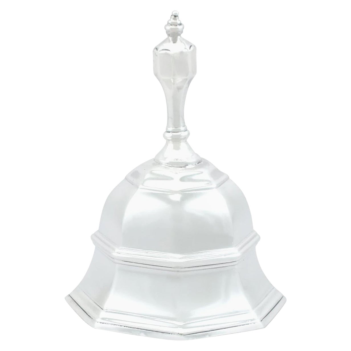 J Parkes & Co Antique Sterling Silver Table Bell (1917) For Sale