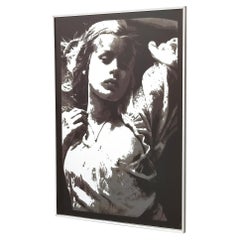 Serigraphy on Rectangular Mirror with a Photo by David Hamilton, 1970s-1980s