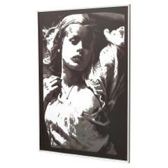 Serigrafía sobre espejo rectangular con foto de David Hamilton, años 70-80