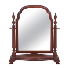 Vintage Georgian Carved Mahogany Dressing Table Swing Mirror