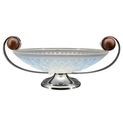 Choisy-le-Roi French Art Deco Opalescent Glass Center Bowl, 1930