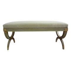 Italian Directoire-Neoclassical Style Painted Bench