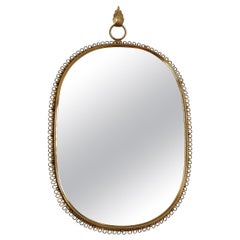 Mid-Century Loop Wall Mirror in Brass by Josef Frank for Svenskt Tenn, 1950s