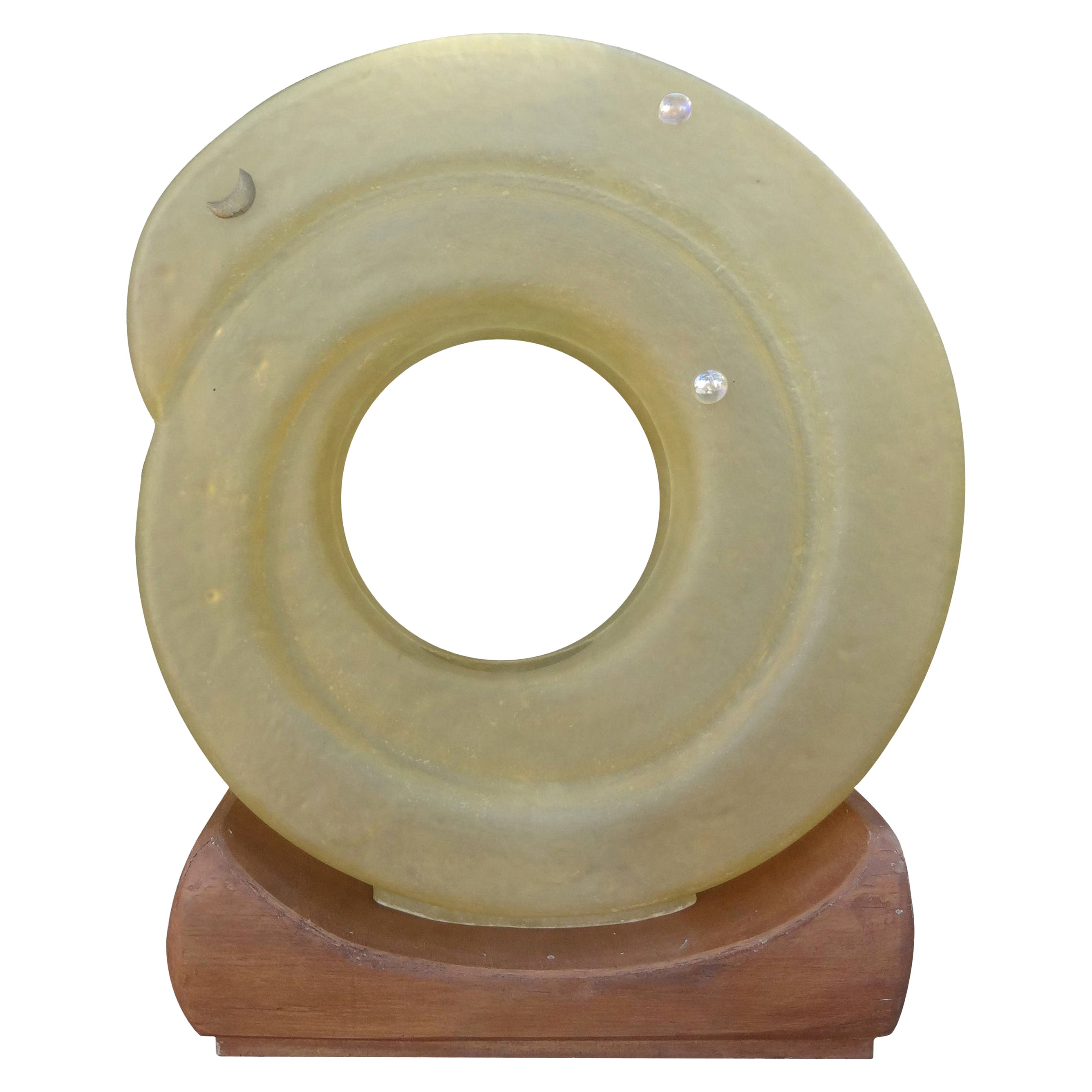 French Modern Fiberglass Lamp Inspired by Andre Cazenave