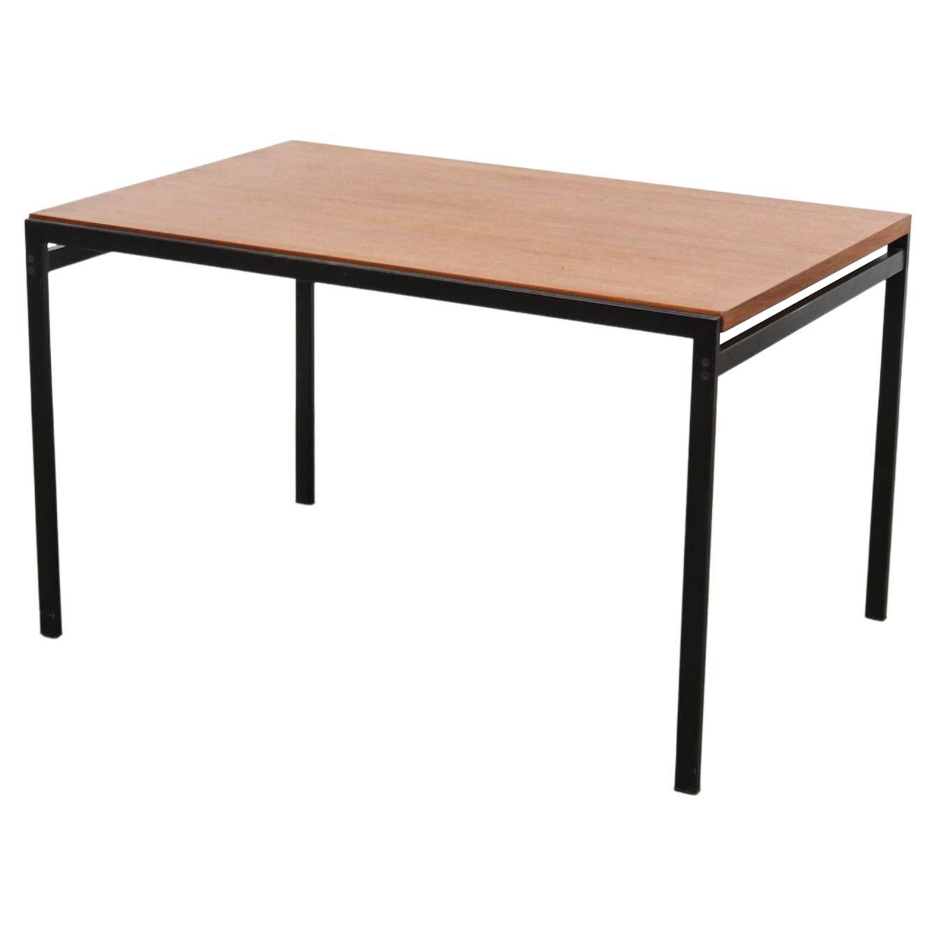 Cees Braakman Japanese Series Dining Table for Pastoe w/ Teak Top and Metal Legs For Sale