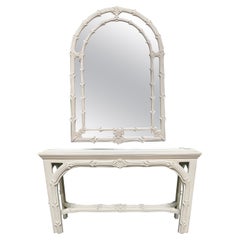 Serge Roche Style Gampel Stoll Console Table and Mirror
