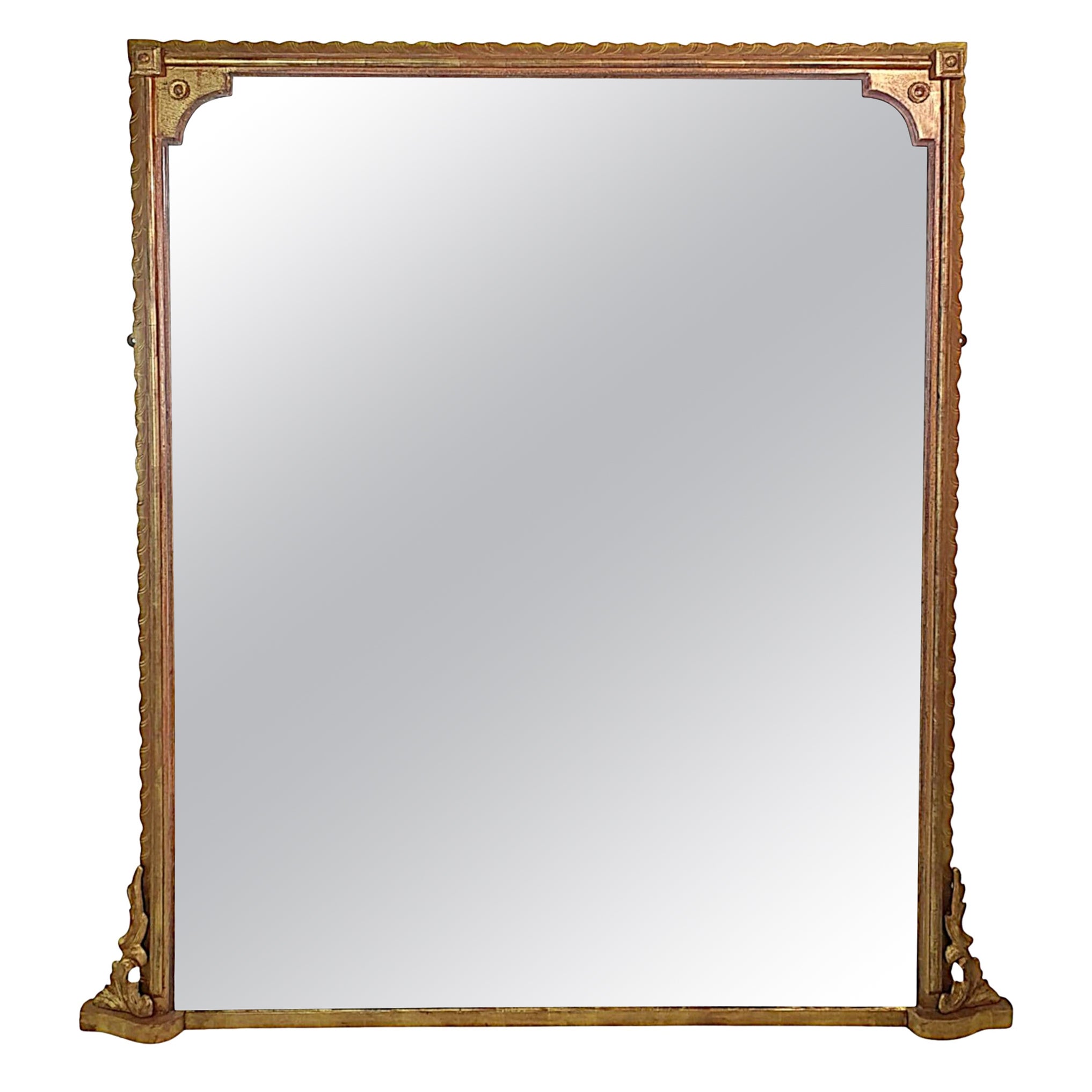 Large 19th Century Giltwood Wall Mirror at 1stDibs