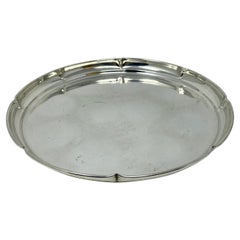 Estate Sterling Silver Round Tray, Circa 1930s.