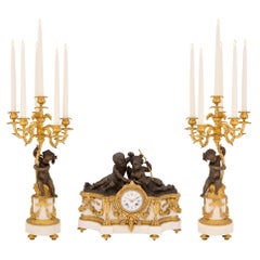 French 19th Century Louis XVI Style Three-Piece Garniture Set