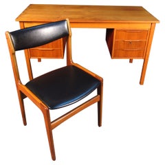 Vintage Writing Desk With Matching Chair