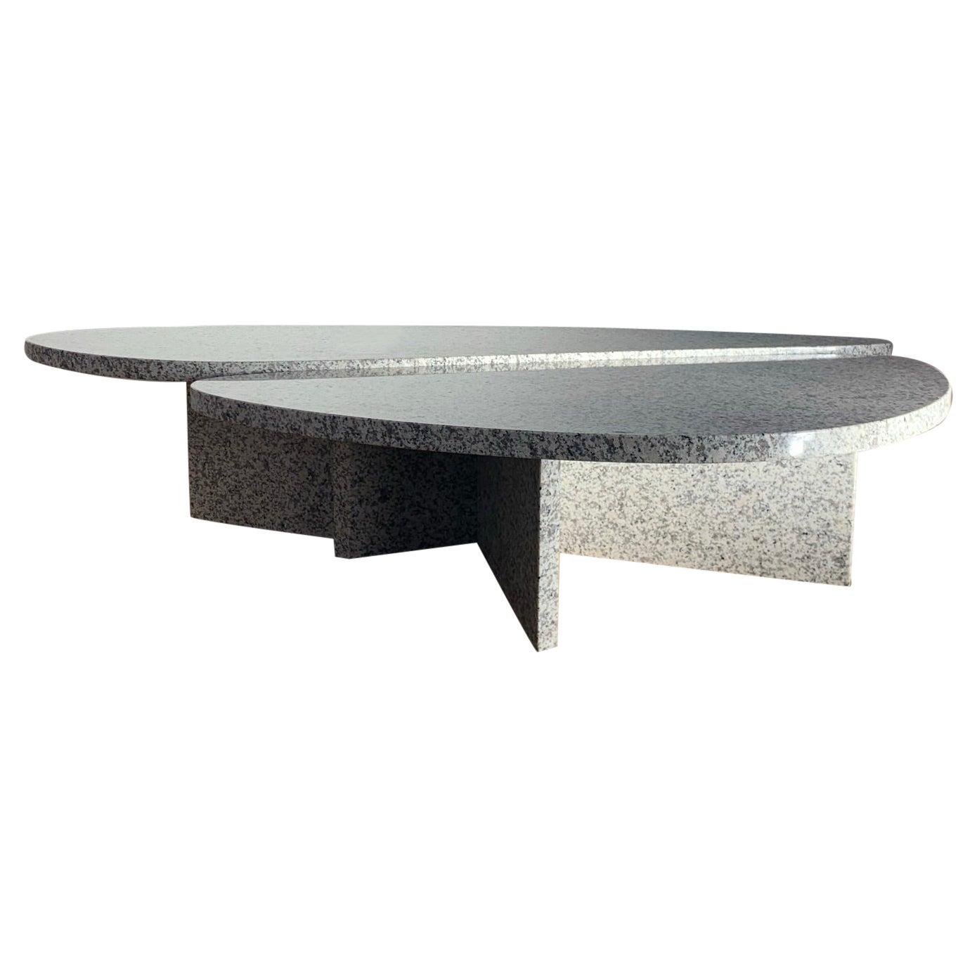 Willy Ballez Granite Marble “Petal” Coffee Table, circa 1975