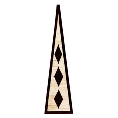 Camel Bone and Teak Inlay Obelisk
