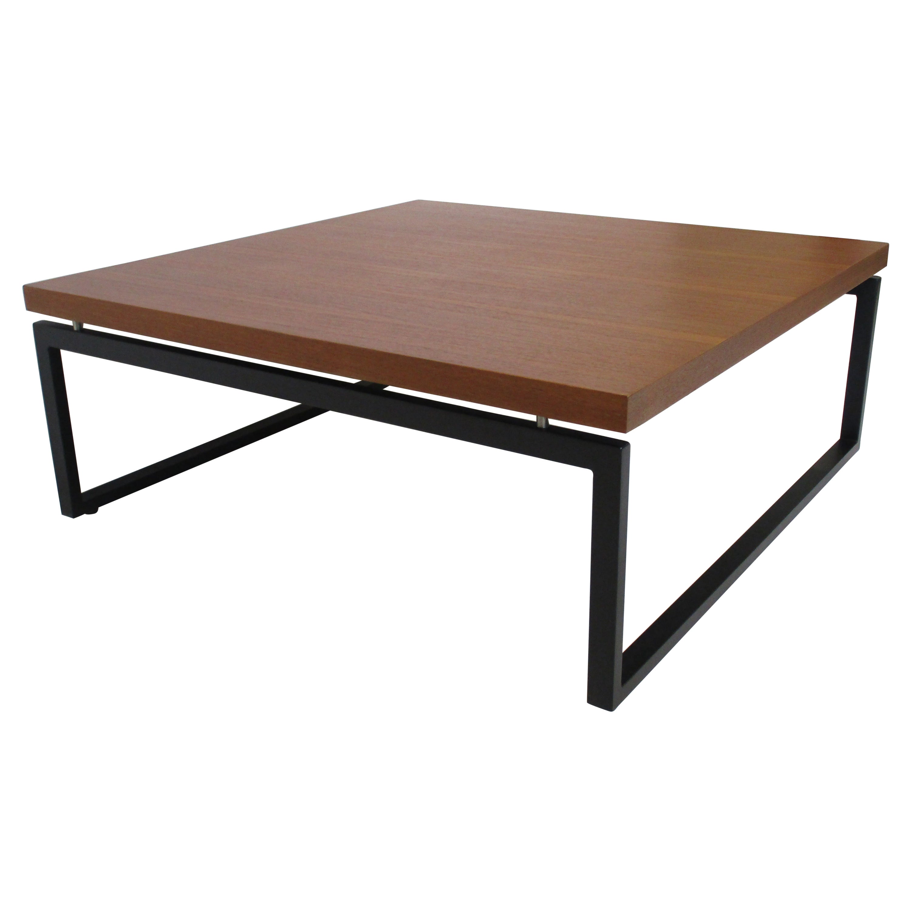 Mid Century Indonesian Mahogany Coffee Table in the Style of Milo Baughman