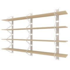 Set of 4 Strut Shelves from Souda, Modern White Wood Wall Shelf/Bookcase