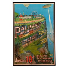 Retro Palisades Amusement Park Framed Poster