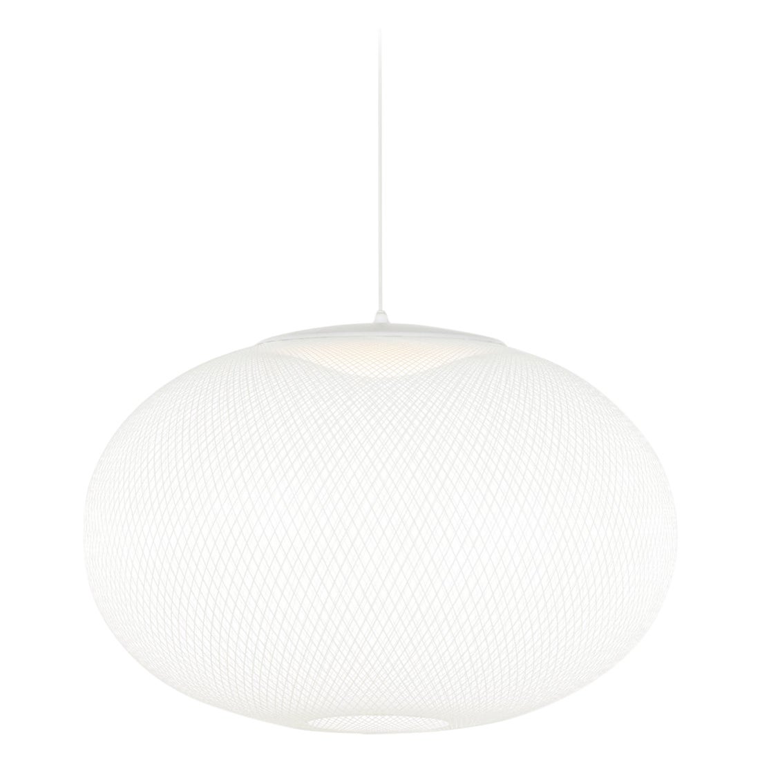 Moooi NR2 Large White LED Suspension Lamp in Aluminum and Fiberglass For Sale