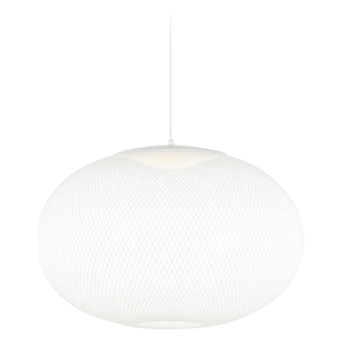 Große weiße LED-Hängelampe aus Aluminium und Fiberglas von Moooi NR2 im Angebot