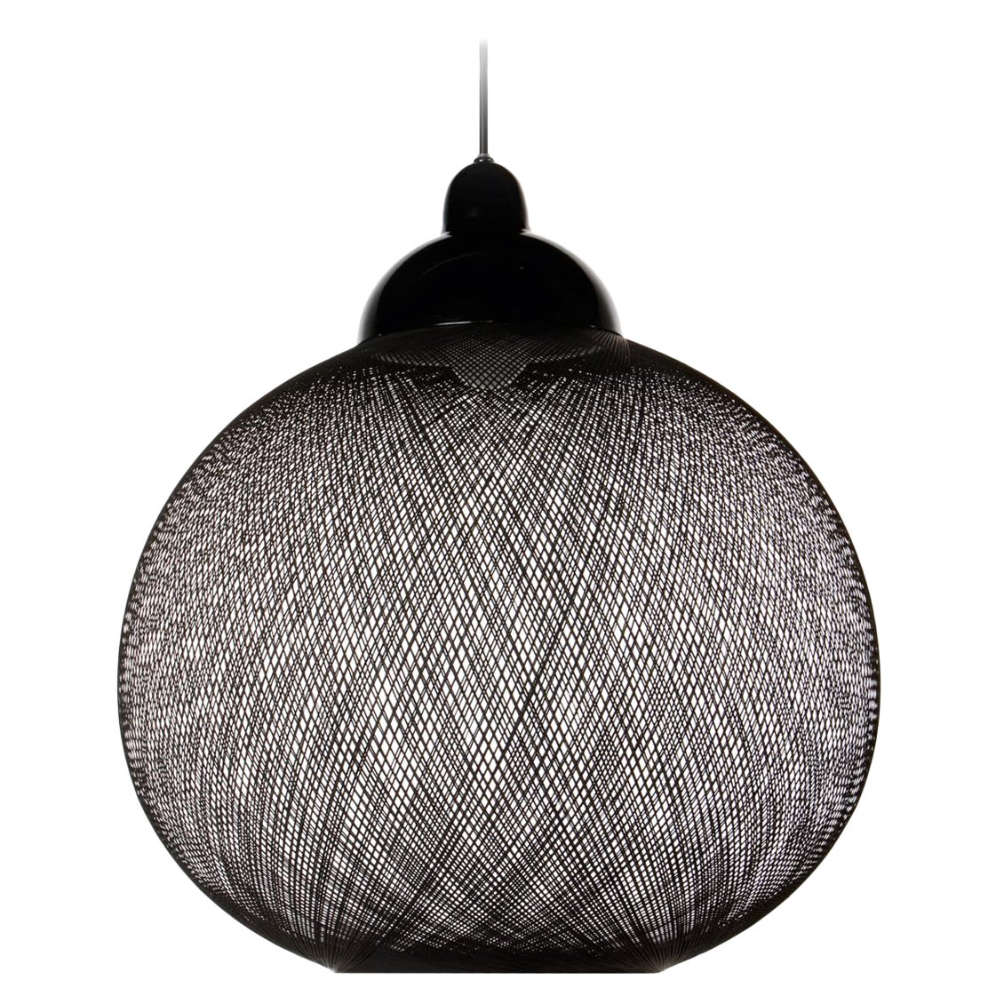Moooi Non Random Small Black Suspension Lamp in Aluminum and Fiberglass For Sale