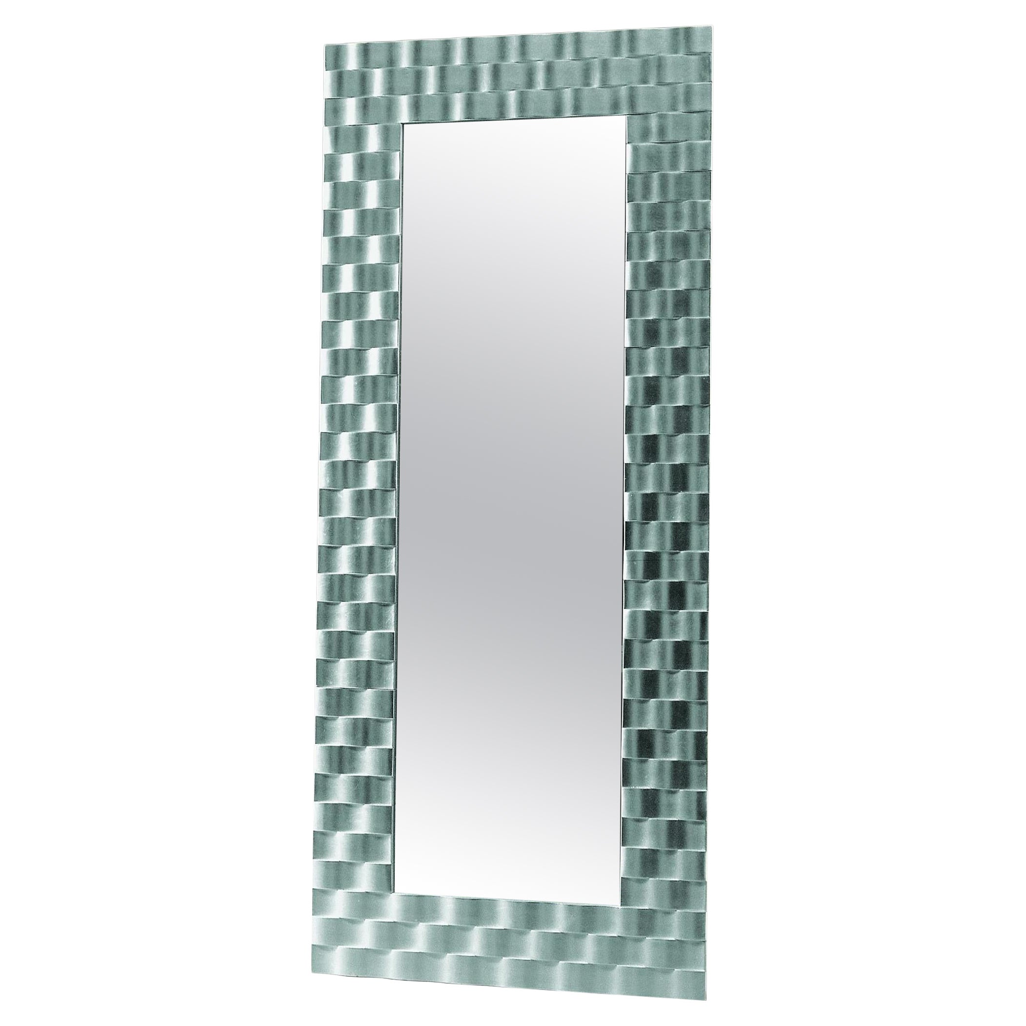 Limited, Orsi, Ava Wooden Mirror, Silver Foil For Sale