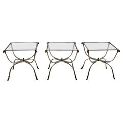 Modern Vintage Three Coffee Tables Side Tables Sofa Tables Maison Jansen 1970s
