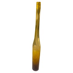 Retro Light Yellow Murano Glass Vase, circa 1970