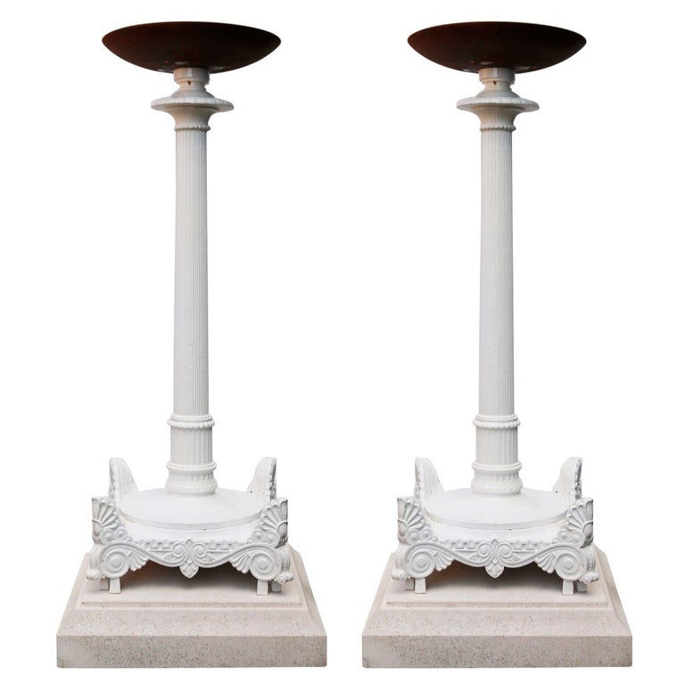 Set of Antique Cast Iron Braziers For Sale at 1stDibs